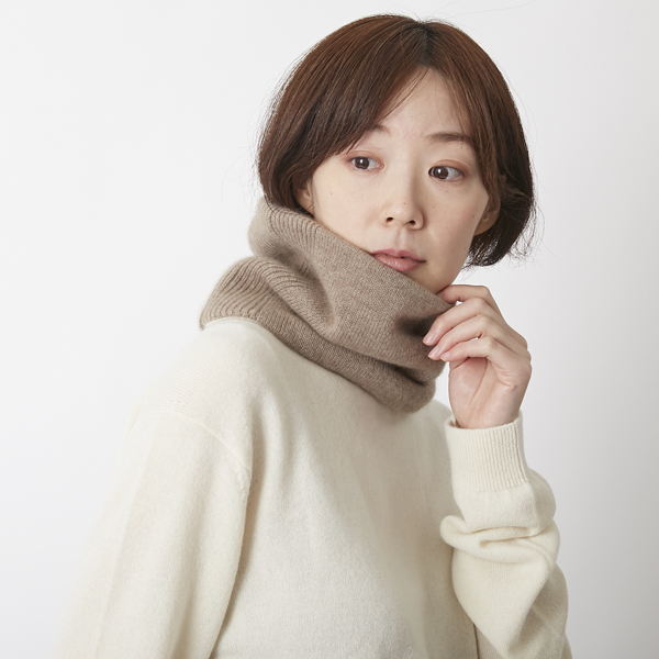 el alto/ベビーカシミヤ100％スヌード